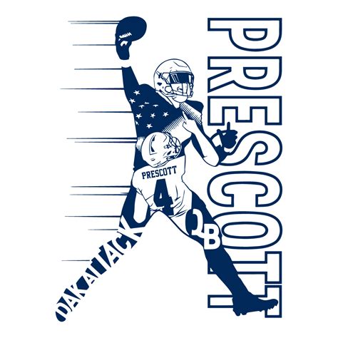 Dak Prescott Dallas Cowboys Football Player SVG - Inspire Uplift