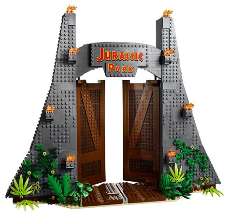 LEGO introduces the classic Jurassic Park gate and T. rex