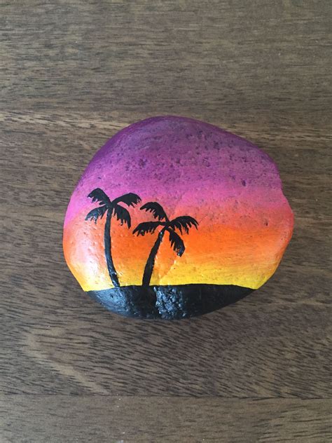 Sunset painted rock - Sunset painted rock La mejor imagen sobre ...