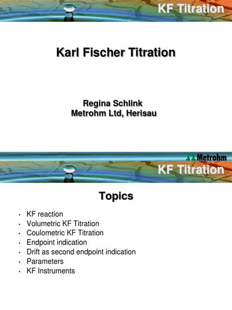 02 KF Theory | PDF | Titration | Chemistry