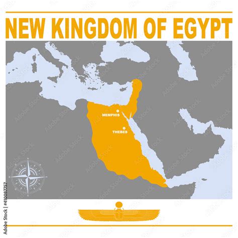 vector map of the New Kingdom of Egypt for your project Stock Vector | Adobe Stock