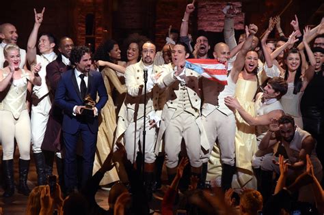 The cast of Hamilton performs and wins Best Musical Theatre album at ...