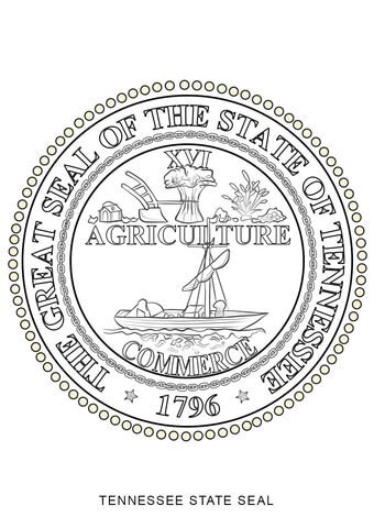 Tennessee State Seal coloring page | Free Printable Coloring Pages