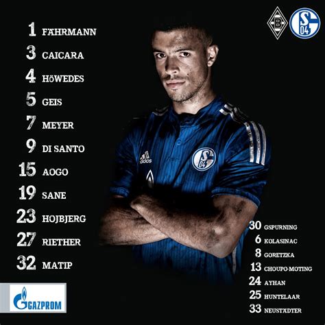 FC Schalke 04 on Twitter: "The #S04 starting line-up to face @borussia ...