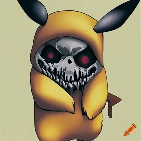 Pikachu using the death note notebook on Craiyon