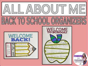 All About Me Back to School Bulletin Board Graphic Organiser | TPT