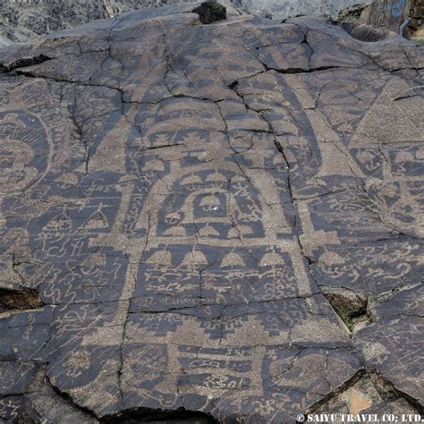 Rock Carvings of Shatial, – Silk Road heritage – soon to be submerged in the Indus river dam ...