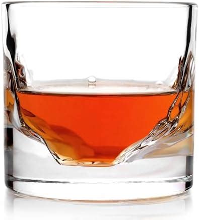 Amazon.com | VACI GLASS Crystal Whiskey Glasses - Set of 4 - with 4 Drink Coasters, Crystal ...