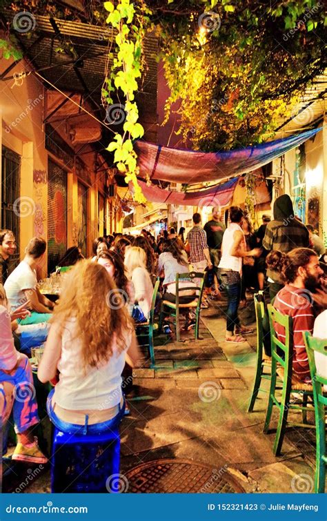 Restaurants at Monastiraki Area Editorial Stock Photo - Image of city ...