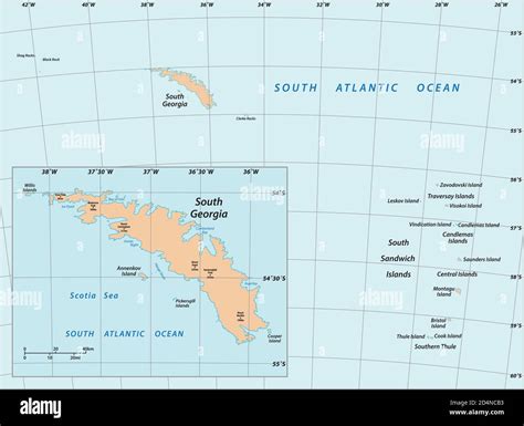 South sandwich islands map Stock Vector Images - Alamy