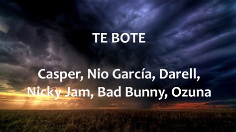 Te Boté Remix - English lyrics - Letra español Chords - Chordify