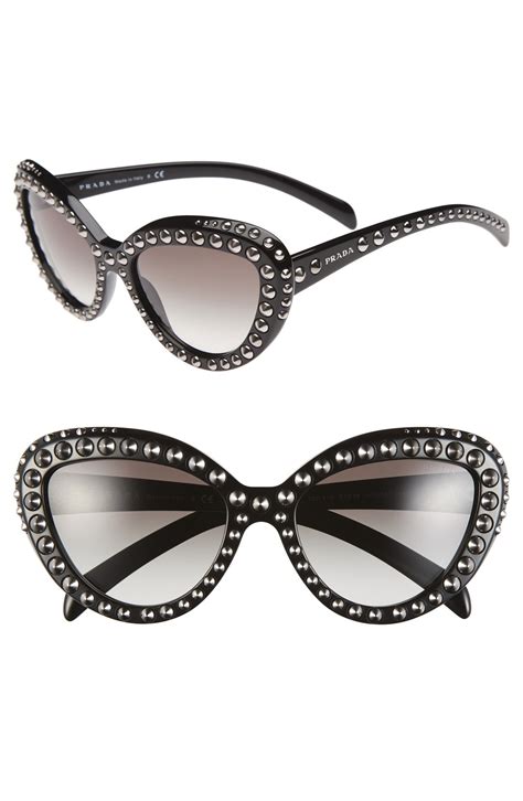 Prada 57mm Studded Cat Eye Sunglasses | Nordstrom