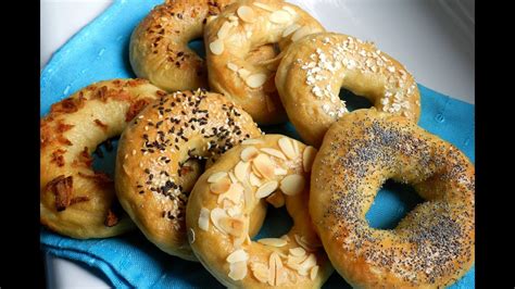 How To Make Easy Bagels | Savory Toppings Homemade Bagels Recipe Video ...