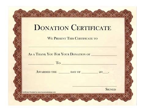 10+ Donation Certificate Templates | Free Printable Word & PDF | Awards ...