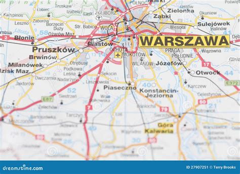 Map Of Warsaw City. Stock Image - Image: 27907251