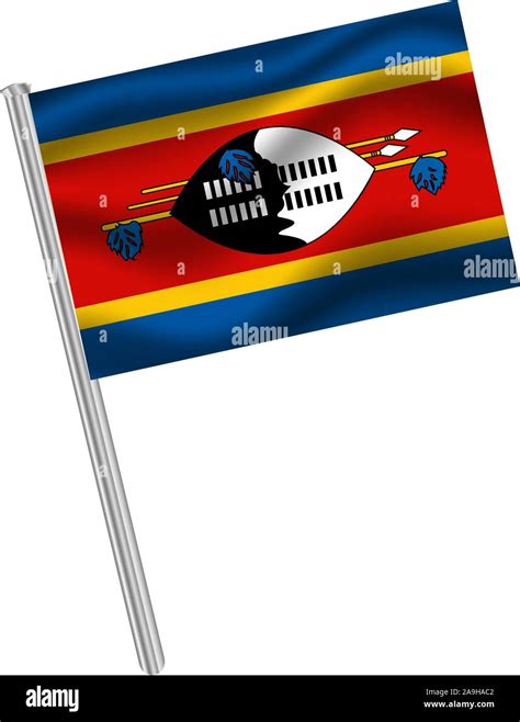 Beautiful national flag of Kingdom of Eswatini, know before as ...