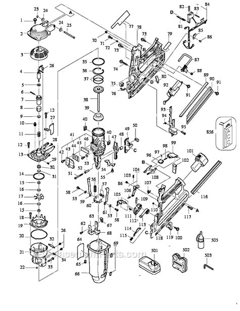 Bostitch Framing Nailer Parts Diagram