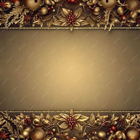 Premium Photo | A gold and red christmas background with ornaments