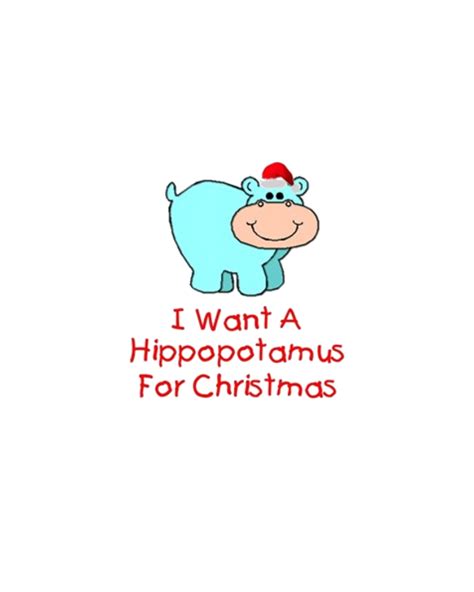 Hippo For Christmas T-Shirt