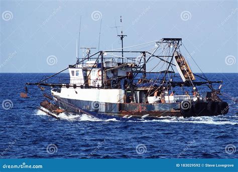 Prawn Trawler at Sea on the Fishing Grounds in the Timor Sea Editorial ...