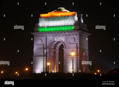 india gate image in night Stock Photo - Alamy