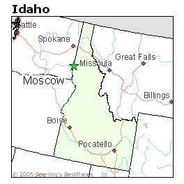 Moscow Idaho Map United States - Darsie Francesca