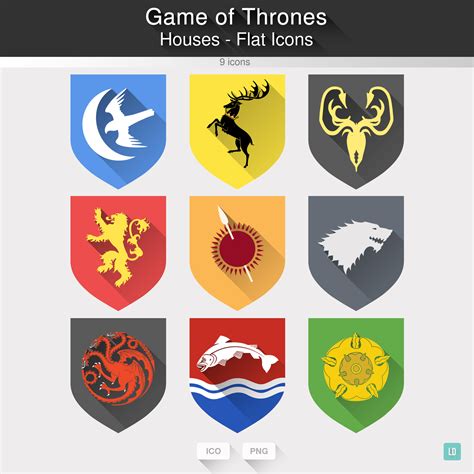 Game of Thrones Houses - Flat Icons by limav on DeviantArt