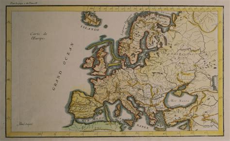 Map of Europe c.1750 , Filloeul - Filloeul as art print or hand painted ...