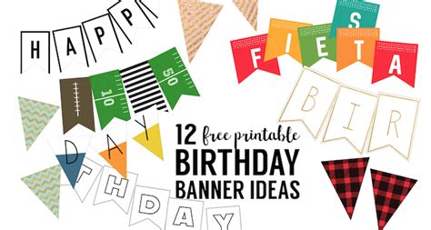 Free Printable Birthday Banner Ideas - Paper Trail Design