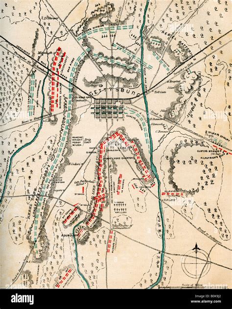 Battle Of Gettysburg Map