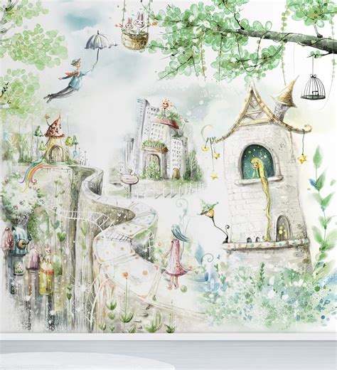 Magical Land Self Adhesive Wallpaper Nursery Wallpaper - Etsy