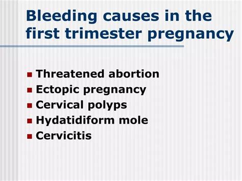 What Causes Bleeding In First Trimester Of Pregnancy - PregnancyWalls