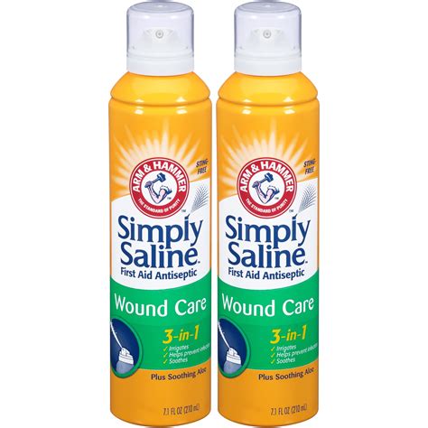 2 Pack Simply Saline Wound Care 3-in-1 First Aid Antiseptic, 7.40 oz ...