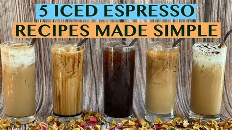 5 EASY ICED COFFEE RECIPES: USING ESPRESSO MACHINE - RECIPES FOR 16OZ ...