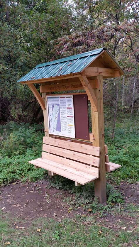 Classic Trailhead Kiosk: A Timber Frame Sign Board