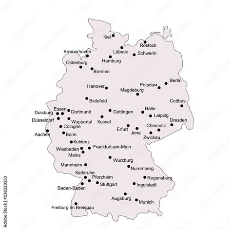 Coloring Map Cities Of Germany With Printable