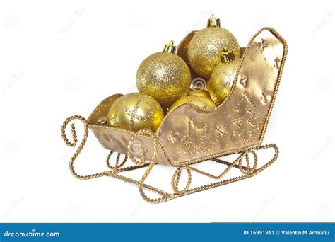 Christmas Sleigh Decorations Stock Image - Image of december, season: 16991911