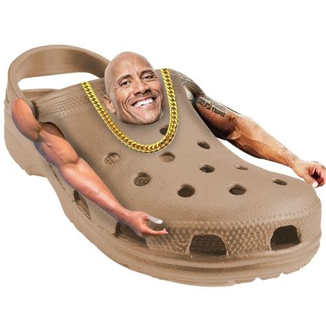 Behold. The crock. | Crocs, Dwayne johnson, Johnson