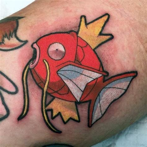 30 Magikarp Tattoo Designs For Men - Pokemon Fish Ideas