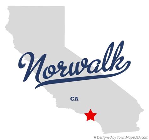 Map of Norwalk, CA, California