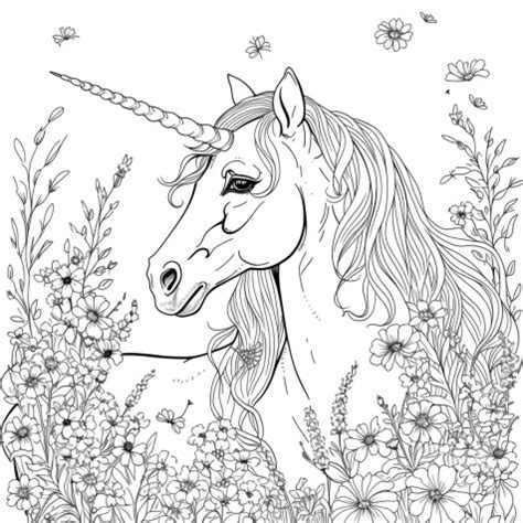 realistic unicorn drawing - Print now for free | Drawing Ideas Easy