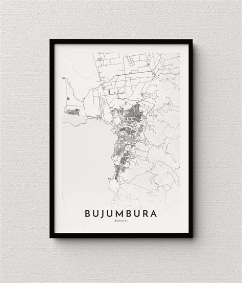 Bujumbura Map Bujumbura Burundi City Map Print Map Poster - Etsy UK