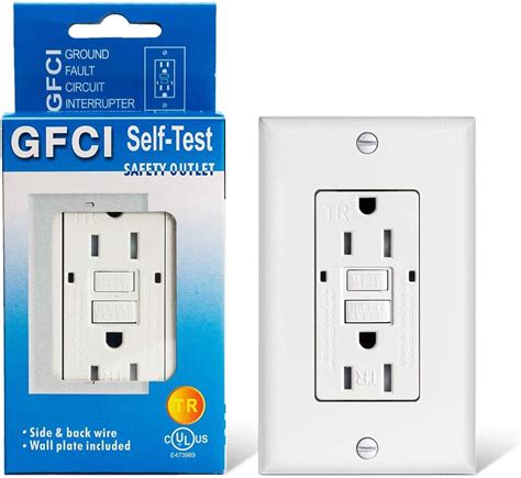 15amp GFCI Outlet Receptacle-Electrical White Self Testing Tamper ...