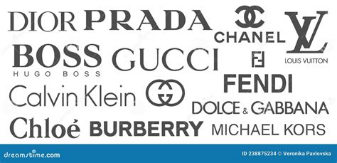 Vector Logos Of Popular Brands Such As: Chanel, Louis Vuitton, Prada ...