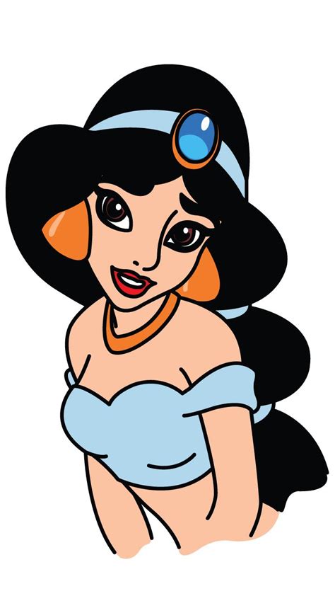 Princess Jasmine, Disney World Step-by-Step Drawing Tutorial http://drawingmanuals.com/manual ...