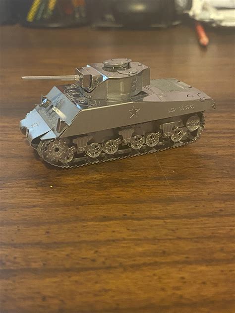 I made the M4 Sherman tank. : r/metalearth