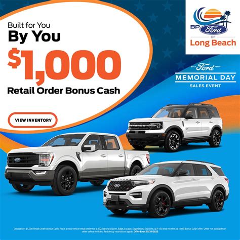 Specials & Deals On New Ford Vehicles In Long Beach | BP Ford