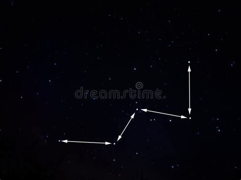 Cassiopeia Constellation Stars On Night Sky And Clouds Over Winter ...