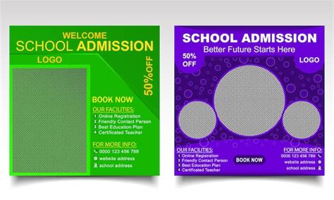 Premium Vector | Back to school banner design school or college admission online post or leaflet ...
