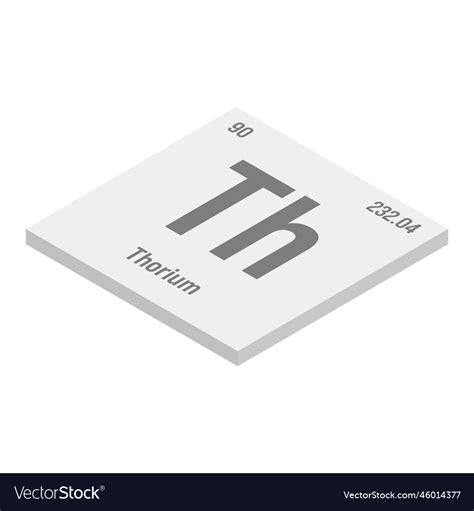 Thorium th periodic table element Royalty Free Vector Image